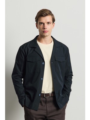 Danger Erkek Cepli Gömlek Ceket Lacivert