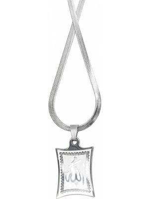 Vipfoni Allah Yazılı Çelik Kolye