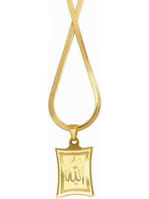 Vipfoni Allah Yazılı Çelik Kolye