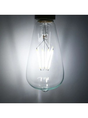 Cata Aybekon CT-4353 8W Rustik LED Ampul 6400K Beyaz Işık E27 Duy 2/4/6/8/10 Adet