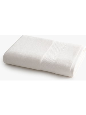 Green Black Lara Banyo Havlusu %100 Pamuk Bordürlü Krem 80X150 cm