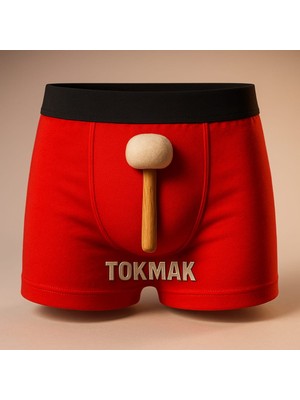 Onudabunuda Baskılı Erkek Boxer Tokmak Desenli Komik Eğlenceli Mizahi Esprili Pamuklu Likralı Rahat Kesim