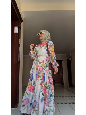 Semra İlhan Semra Ilhan Çiçek Desenli Elbise Renkli