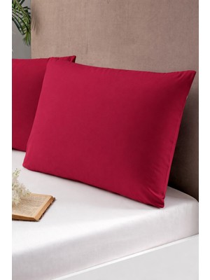 Pierre Cardin 2'li Pamuk Saten Yastık Kılıfı Redberry