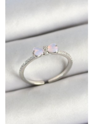 Inure Jewelry Pirinç Fiyonk Figürlü Zirkon Taşlı Gold Renk Ayarlanabilir Kadın Yüzük