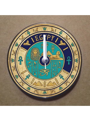 Bsb Mısır Temalı Magnet Saat Buzdolabı Süsü Duvar Saati 10,5cm MS3009