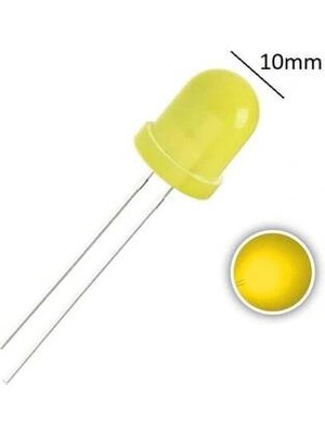 Voltaj 10MM Sarı LED - 10 Adet