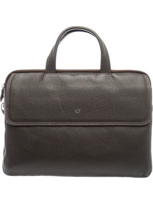 Tergan  Kahve Hakiki Deri Erkek Evrak Çantası - S1EV00021388-A42