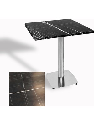 Dockers Tokyo Kare Masa (Kromnikel) 60X60 cm - (Werzalit, Wermodin ve Allzalit Tabla) - Palazzo