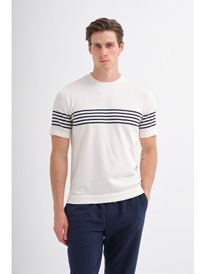 Cazador Erkek Triko T-Shirt 30400 Ekru
