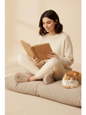 Gezer Kışlık 14665 Rahat Hafif Taban Günlük Kadın Ev-Halı Terliği