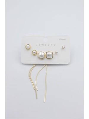 ModaSize Çoklu Set Küpe - Altın