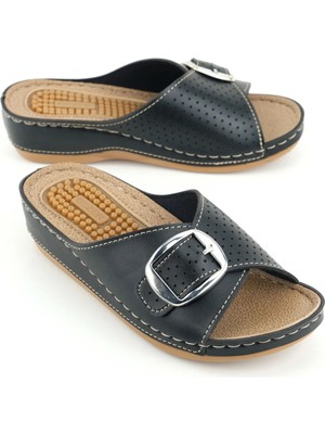 Gezer 15648 Topuk Dikenli Anatomik Taban Tokalı Günlük Kadın Terlik