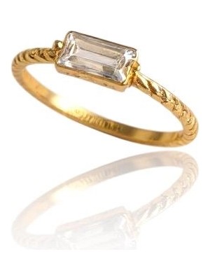 HAKAN GÜLER KUYUMCULUK Altın Baget Taşlı YÜZÜK(8BY00-27)