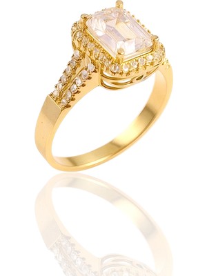 HAKAN GÜLER KUYUMCULUK 14 Ayar Altın Baget Taşlı Yüzük – 3,10 GRAM(24252)