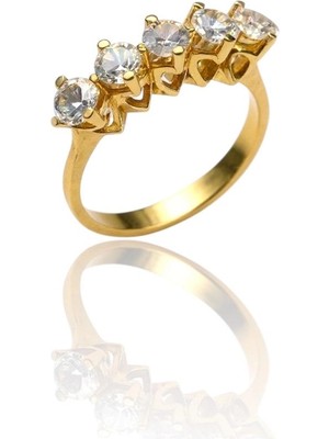 HAKAN GÜLER KUYUMCULUK 14 Ayar Altın Beştaş YÜZÜK(14BTY00-8)