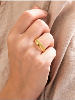 HAKAN GÜLER KUYUMCULUK 14 Ayar Altın Çift Sıra Ajda Model Yüzük