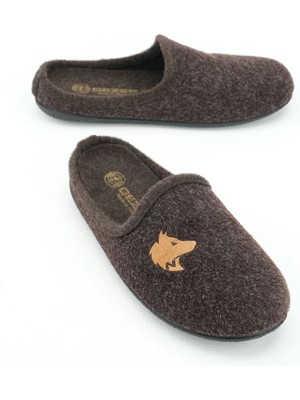 Gezer 15342 Erkek Kışlık Çıkarılabilir  Keçe Taban Ev Halı Terliği