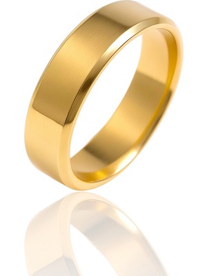 HAKAN GÜLER KUYUMCULUK 14 Ayar Altın Düz Kesim Alyans – 6 MM(20014)