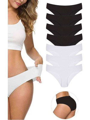 ModaSize 7 Adet Kadın Dikişsiz Lazer Kesim Esnek Iz Yapmayan Külot S1