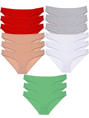 ModaSize 15 Adet Süper Eko Set Likralı Kadın Slip Külot 521