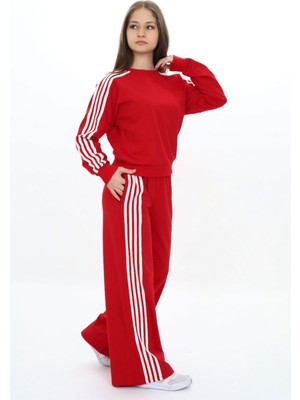 Pantulux Kız Çocuk %100 Pamuk Uzun Kol Oversize Alt&üst Eşofman TAKIMI-EŞT-2027