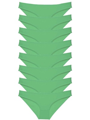 ModaSize 8 Adet Süper Eko Set Likralı Kadın Slip Külot Yeşil