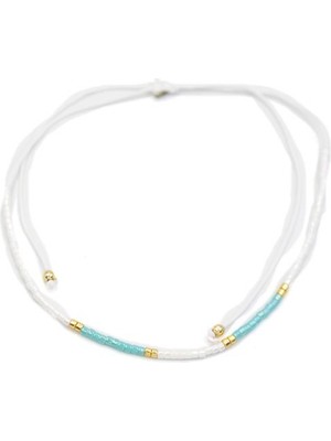 ModaSize Kum Boncuk Halhal - Beyaz