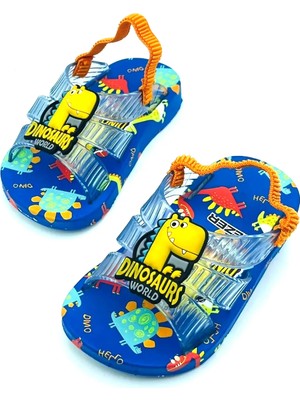 Gezer 13291 Dinazor Desenli Erkek Bebe Havuz Plaj Terlik-Sandalet