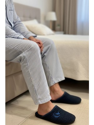 Gezer 14627 Erkek Kışlık Çıkarılabilir Keçe Taban Ev Halı Terliği