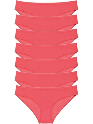 ModaSize 7 Adet Süper Eko Set Likralı Kadın Slip Külot Fuşya