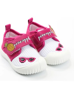 Gezer 03270 Yazlık Kız Bebek Günlük Cırtlı Keten Ayakkabı