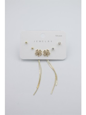 ModaSize Çoklu Set Küpe - Altın