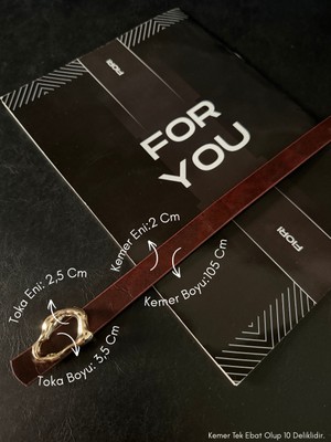 Fiori Tasarım Çubuk Toka Ince Kadın Kemeri, Ceket Kemeri, Gömlek Kemeri, Elbise Kemeri