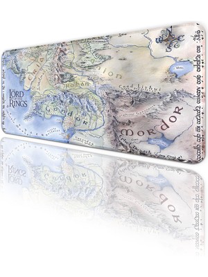 Hamiki Lotr Yüzüklerin Efendisi Large Gaming Mouse Pad 80x40 cm Kaymaz Taban Dikişli Kenar Masa Matı
