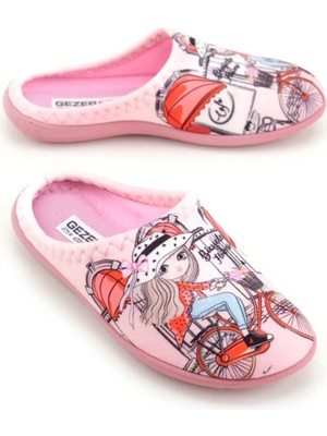 Gezer 15385 Kız Çocuk Kışlık Rahat Taban Ev Halı Terliği