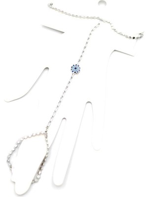 ModaSize Taşlı Nazar Şahmeran - Gümüş