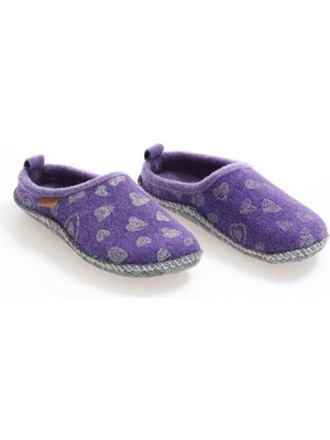 Gezer 12940 Kadın Keçe Kumaş Sessiz Taban Ev-Halı Terliği