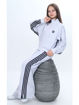 Pantulux Kız Çocuk %100 Pamuk Oversize Alt&üst Uzun Kol Eşofman TAKIMI-183-EŞT-2023