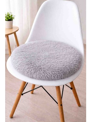 Beta Tasarım 2 Adet Yuvarlak Peluş Sandalye Minderi 40 cm