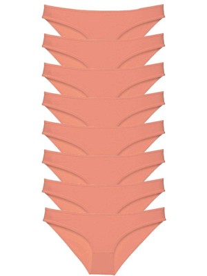 ModaSize 8 Adet Süper Eko Set Likralı Kadın Slip Külot Pudra