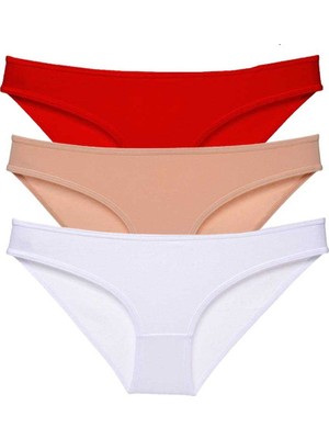 ModaSize 3 Adet Süper Eko Set Likralı Kadın Slip Külot 541