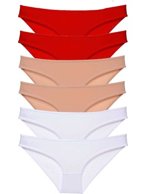 ModaSize 6 Adet Süper Eko Set Likralı Kadın Slip Külot 547