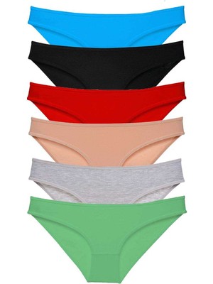 ModaSize 6 Adet Süper Eko Set Likralı Kadın Slip Külot Renk 2