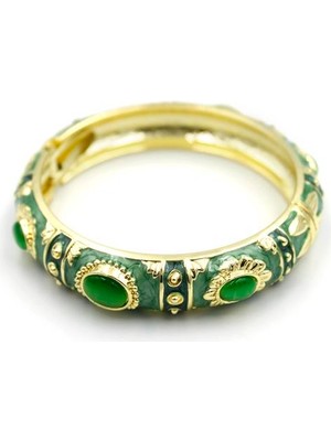 ModaSize Mineli Bilezik - Yeşil