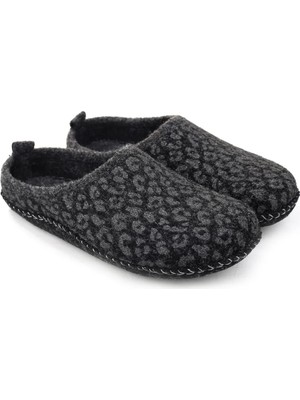 Gezer 15525 Kadın Keçe Kumaş Sessiz Taban Ev-Halı Terliği