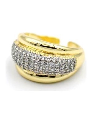 ModaSize Taşlı Vip Yüzük - Altın