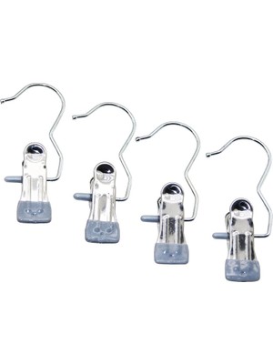 Go İthalat 4 Pcs Kıskaçlı Taşınabilir Çok Amaçlı Tekli - Metal Askı Silikon Kılıf Uçlu (5468)