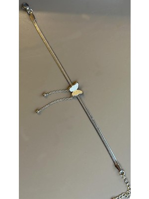 ModaSize Kelebekli Italyan Bileklik - Gümüş