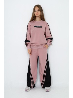 Pantulux Kız Çocuk %100 Pamuk Oversize 2 Iplik Garnili Alt&üst Eşofman TAKIM-EŞT-2015